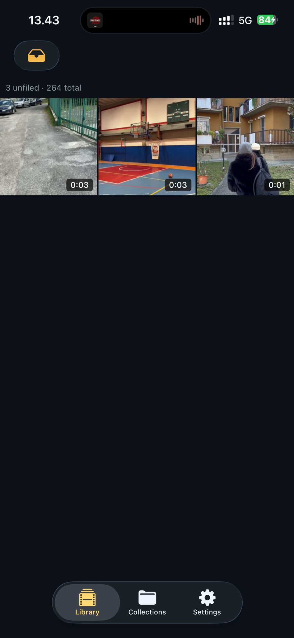 MyFlux library screen